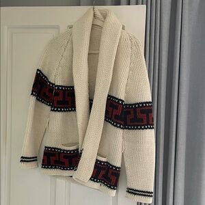 Vintage knit shawl collar cardigan